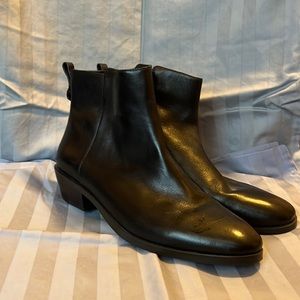 Coach black leather boots